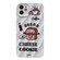 iPhone 11 2 in 1 Minimalist Pattem PC Shockproof Phone Case - White Toast