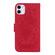 iPhone 11 Butterfly Rose Embossed Leather Phone Case - Red