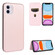 iPhone 11 Carbon Fiber Texture Horizontal Flip TPU + PC + PU Leather Case with Card Slot - Pink
