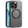 iPhone 11 Carbon Fiber Texture MagSafe Magnetic Phone Case - Silver Grey
