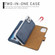 iPhone 11 Crazy Horse Texture Detachable Magnetic Back Cover Horizontal Flip Leather Case with Holder & Card Slots & Photo Frame & Wallet - Blue