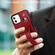 iPhone 11 Crazy Horse Texture Shockproof TPU + PU Leather Case with Card Slot & Wrist Strap Holder - Red