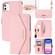 iPhone 11 Cross Texture Lanyard Leather Phone Case - Pink