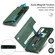 iPhone 11 Cross-body Square Double Buckle Flip Card Bag TPU+PU Case with Card Slots & Wallet & Photo & Strap - Green