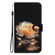 iPhone 11 Crystal Texture Colored Drawing Leather Phone Case - Gold Peony