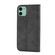 iPhone 11 Cubic Grid Calf Texture Magnetic Closure Leather Phone Case - Black