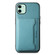 iPhone 11 Denior Cowhide Texture Leather MagSafe Detachable Wallet Phone Case - Blue