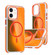 iPhone 11 Dual-Color Gradient Discolor MagSafe Phone Case - Orange