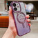 iPhone 11 Dual-Love Leaves Gradient Glitter Magsafe TPU Phone Case - Purple