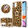 iPhone 11 Electroplating Dual-side IMD Phone Case with Ring Holder - Leopard Print