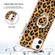 iPhone 11 Electroplating Dual-side IMD Phone Case with Ring Holder - Leopard Print