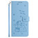 iPhone 11 Embossed Kitten Phone Leather Case with Lanyard - Blue