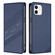 iPhone 11 Embossed Multi-functional Wallet Retro Leather Phone Case - Dark Blue