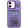 iPhone 11 English Label Double-sided Frosted Phone Case - Purple