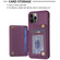 iPhone 11 Grid Card Slot Holder Phone Case - Dark Purple