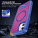 iPhone 11 Guard MagSafe Holder Matte PC Hybrid TPU Phone Case - Blue Rose Red