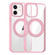 iPhone 11 High Transparency 360 Degree Rotating Holder MagSafe Phone Case - Pink