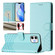 iPhone 11 Honeycomb Embossing RFID Leather Phone Case - Mint Green
