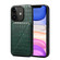 iPhone 11 Imitation Crocodile Leather Back Phone Case with Holder - Green