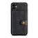 iPhone 11 JEEHOOD Retro Magnetic Detachable Protective Case with Wallet & Card Slot & Holder - Black