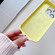 iPhone 11 Large Window Acrylic Glass Lens MagSafe Silicone Phone Case - Cream Yellow
