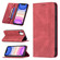 iPhone 11 Magnetic RFID Blocking Anti-Theft Leather Case with Holder & Card Slots & Wallet - Red