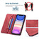 iPhone 11 Magnetic RFID Blocking Anti-Theft Leather Case with Holder & Card Slots & Wallet - Red