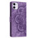 iPhone 11 Mandala Embossed Retro Frosted Leather Phone Case - Purple