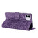 iPhone 11 Mandala Embossed Retro Frosted Leather Phone Case - Purple