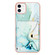 iPhone 11 Marble Pattern IMD Card Slot Phone Case - Green