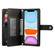 iPhone 11 Nine Card-slot Zipper Wallet Bag Leather Phone Case - Black