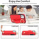 iPhone 11 Non-slip Full Coverage Ring PU Phone Case with Wristband - Red