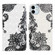 iPhone 11 Oil Embossed 3D Drawing Leather Phone Case - Lace Flower