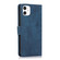 iPhone 11 Orchid Butterfly Embossed Leather Phone Case - Blue