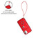 iPhone 11 Organ Card Bag Ring Holder PU Phone Case with Lanyard - Red