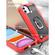 iPhone 11 PC + Rubber 3-layers Shockproof Protective Case with Rotating Holder - Red + Black