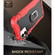iPhone 11 PC + Rubber 3-layers Shockproof Protective Case with Rotating Holder - Red + Black