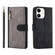 iPhone 11 POLA Dual-color Zipper Wallet RFID Leather Phone Case - Grey Black
