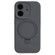 iPhone 11 Precision Hole Liquid Silicone MagSafe Metal Ring Holder Phone Case - Graphite