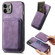 iPhone 11 Retro Leather Card Bag Magnetic Phone Case - Purple