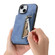 iPhone 11 Retro MagSafe Zipper Wallet Card Bag Back Phone Case - Blue