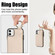 iPhone 11 RFlD Anti-theft Double Buckle Ring Zipper Card Phone Case - White