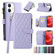 iPhone 11 Rhombic Zipper Wallet Leather Phone Case - Purple