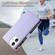 iPhone 11 Rhombic Zipper Wallet Leather Phone Case - Purple