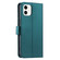 iPhone 11 Ring Buckle Rhombic Leather Phone Case - Green