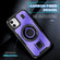 iPhone 11 Ring Holder Carbon Fiber PC Hybrid TPU Phone Case - Purple