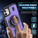 iPhone 11 Ring Holder Carbon Fiber PC Hybrid TPU Phone Case - Purple