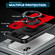 iPhone 11 Ring Holder Carbon Fiber PC Hybrid TPU Phone Case - Red