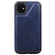 iPhone 11 Shockproof Calf Texture Protective Case with Holder & Card Slots & Frame - Blue