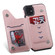 iPhone 11 Shockproof Calf Texture Protective Case with Holder & Card Slots & Frame - Rose Gold